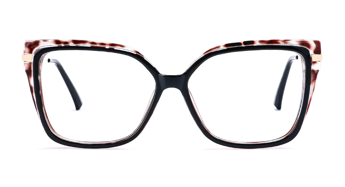 Square Tortoiseshell/Black Eyeglasses