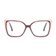 Square Transparent Pink/Brown Eyeglasses