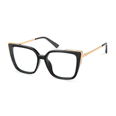 Square Black/Gold Eyeglasses