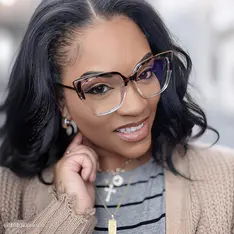 Square Tortoiseshell/Clear Eyeglasses