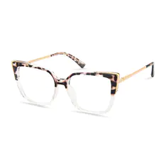 Square Tortoiseshell/Clear Eyeglasses