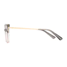 Square Transparent Gray/Transparent Pink Eyeglasses