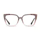 Square Transparent Gray/Transparent Pink Eyeglasses