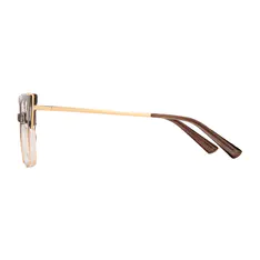 Square Brown/Yellow Eyeglasses