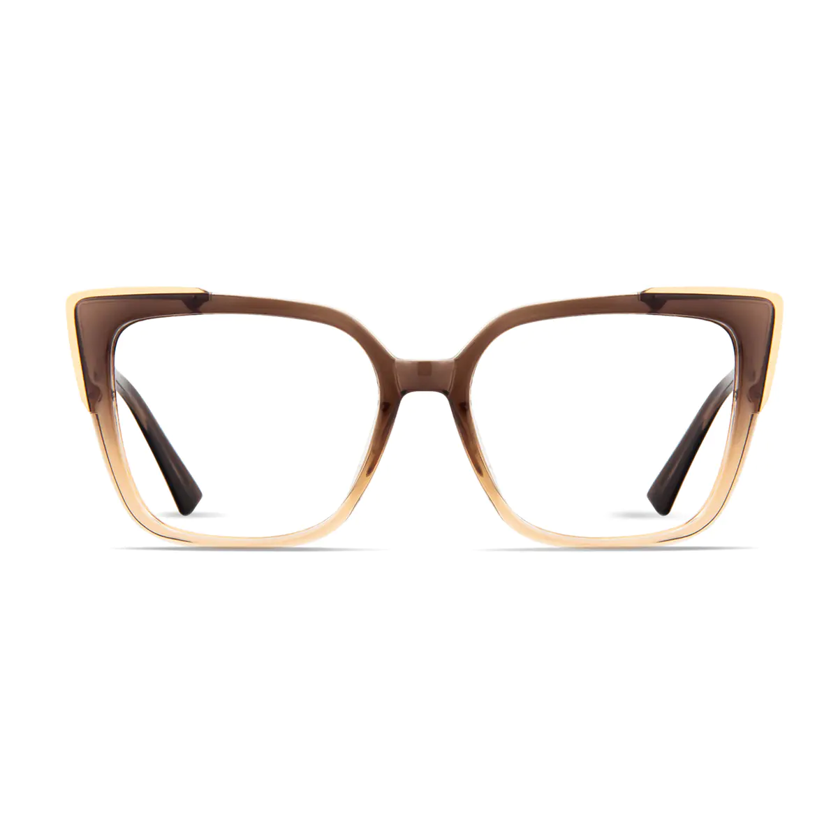 Square Brown/Yellow Eyeglasses