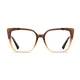 Square Brown/Yellow Eyeglasses
