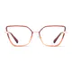 Square Brown/Transparent Pink Eyeglasses