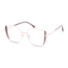 Square Purple/Rose Gold Eyeglasses