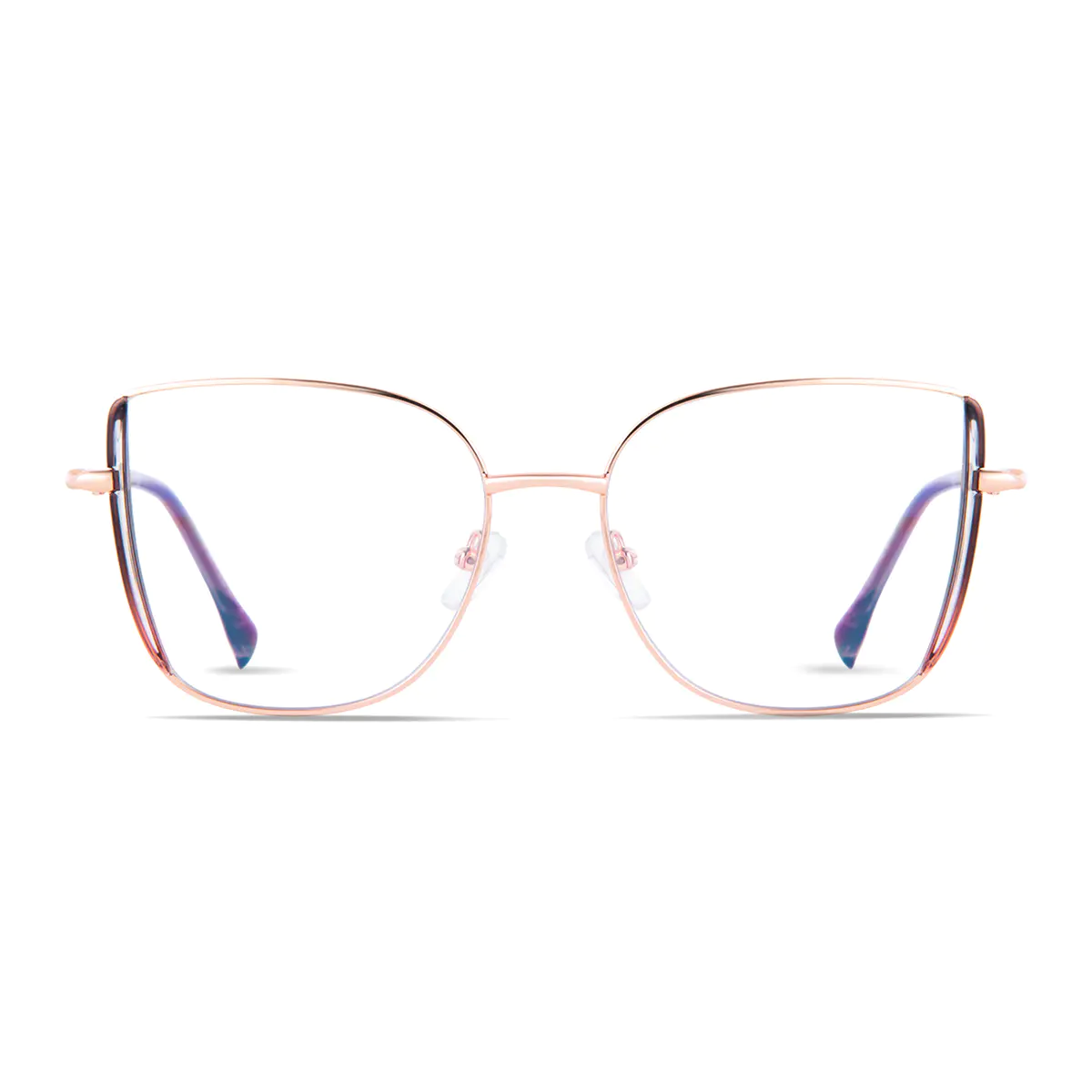 Square Purple/Rose Gold Eyeglasses