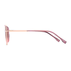 Square Purple/Rose Gold Eyeglasses