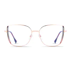 Square Purple/Rose Gold Eyeglasses