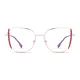 Square Dark Pink/Rose Gold Eyeglasses