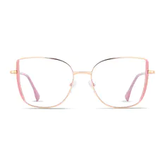 Square Pink/Rose Gold Eyeglasses