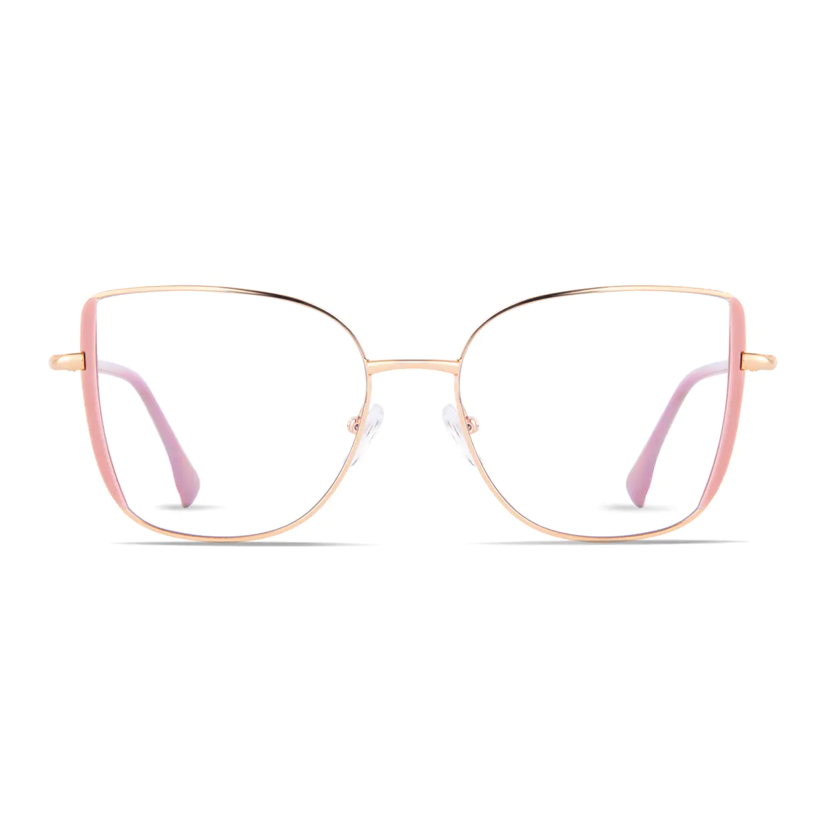 Square Pink/Rose Gold Eyeglasses