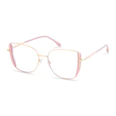 Square Pink/Rose Gold Eyeglasses