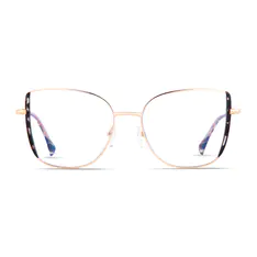 Square Tortoiseshell/Rose Gold Eyeglasses