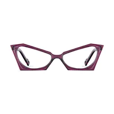 Cat-eye Transparent Purple Eyeglasses
