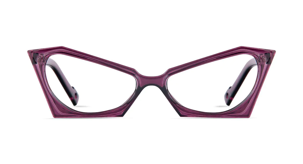 Cat-eye Transparent Purple Eyeglasses