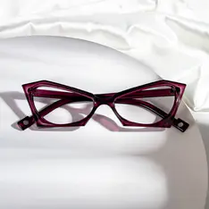 Cat-eye Transparent Purple Eyeglasses