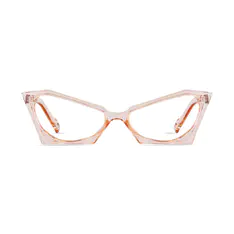 Cat-eye Transparent Pink Eyeglasses