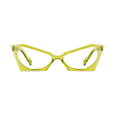 Cat-eye Transparent Green Eyeglasses