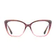 Square Brown/Transparent Pink Eyeglasses