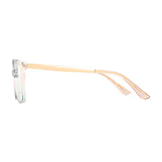 Square Transparent Blue/Transparent Amber Eyeglasses