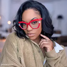 Square Red Eyeglasses