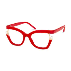 Square Red Eyeglasses