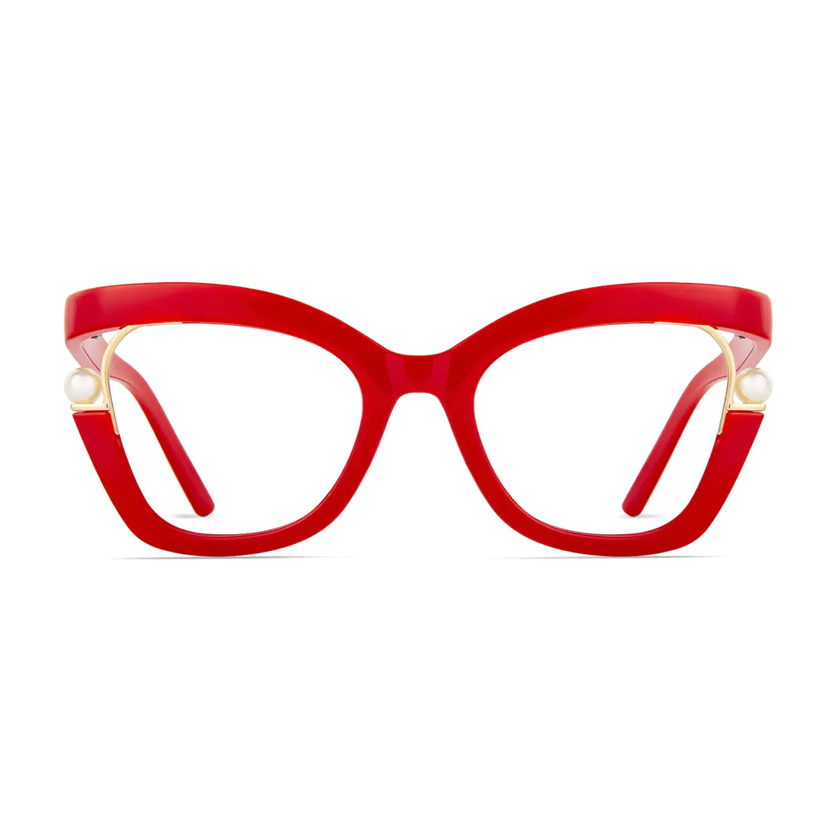 Square Red Eyeglasses