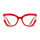 Square Red Eyeglasses