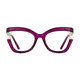 Square Transparent Purple Eyeglasses