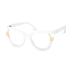 Square White Eyeglasses