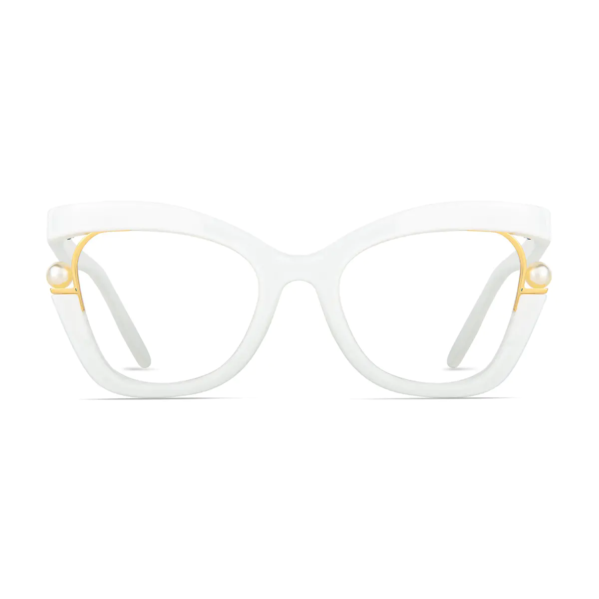 Square White Eyeglasses