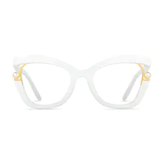 Square White Eyeglasses