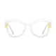 Square White Eyeglasses