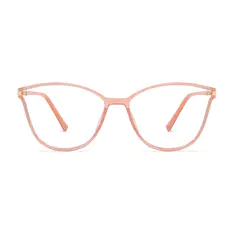 Cat-eye Transparent Pink Eyeglasses