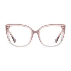 Cat-eye Transparent Pink Eyeglasses