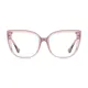 Square Transparent Pink Eyeglasses