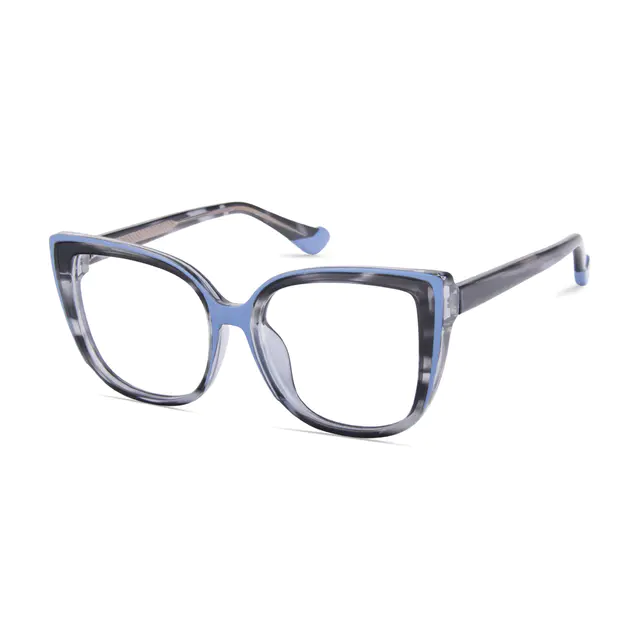 Cat-eye Blue/Gray Eyeglasses