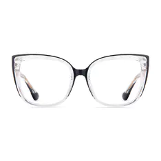 Cat-eye Clear/Black Eyeglasses