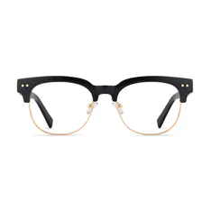 Browline Black/Gold Eyeglasses