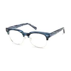 Browline Blue/Silver Eyeglasses