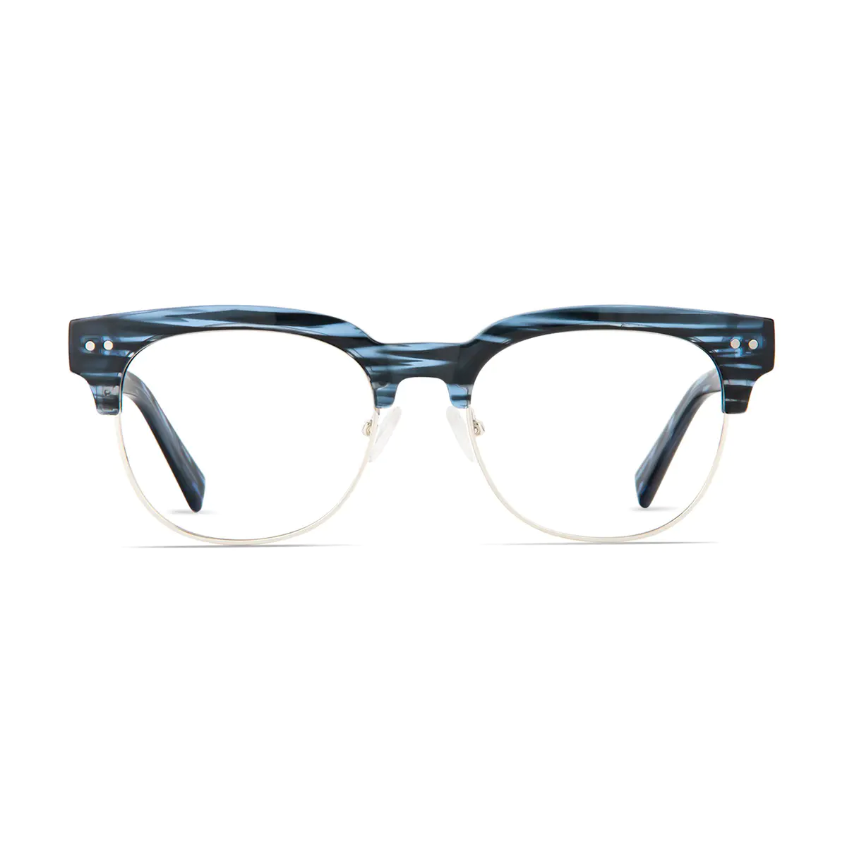 Browline Blue/Silver Eyeglasses