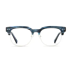 Browline Blue/Silver Eyeglasses