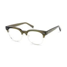 Browline Transparent Green Eyeglasses