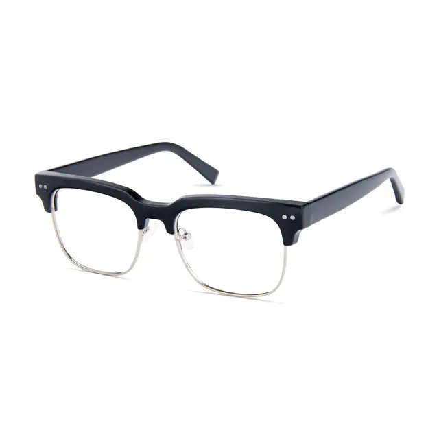 Browline Black/Silver Eyeglasses