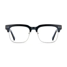 Browline Black/Silver Eyeglasses