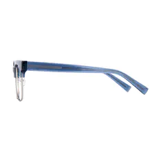 Browline Blue/Silver Eyeglasses