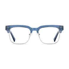 Browline Blue/Silver Eyeglasses